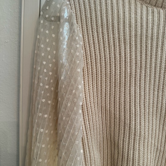 NWT Lace beige Zara Sweater!! - Picture 2 of 3